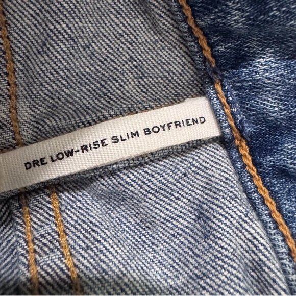 Rag & Bone Dre Low-Rise Slim Boyfriend Jeans Distressed Raw Hem Size 26 - Picture 4 of 12